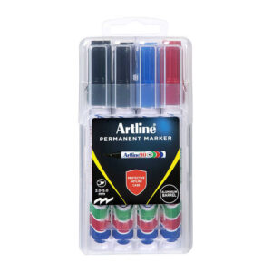 Artline 90 Perm Marker Ast Pk4