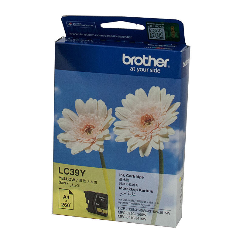 Brother LC39Y Genuine Yellow Ink Cartridge