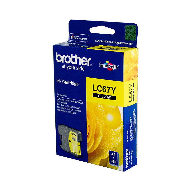 Brother LC67 Yellow Ink Cartridge Genuine Brother Ink Cartridge