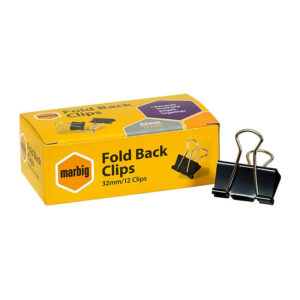 Mbg FoldBk Clip 32mm Bx12 SL12