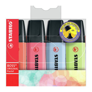 Stabilo Boss Pstl Ast2 Pk4 Bx5
