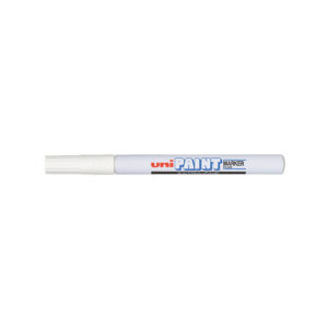 uni Chalk Mrkr XFine Wht Bx12